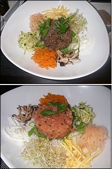 Photo restaurant paris La Poêle Qui Danse - Bibimbap de bœuf et Bibimbap de saumon
