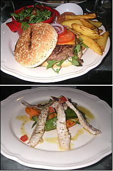 Photo restaurant paris La P'tite Casquette - Fameux Casquette Burger et Lotte et ses l�gumes au wok 