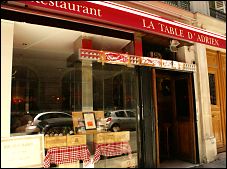 Photo restaurant paris La Table d'Adrien - Une devanture de caf� tr�s classique