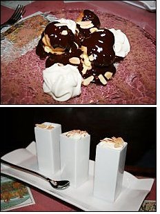 Photo restaurant paris La Tour L - Profiteroles maison et Trilogie de crèmes.