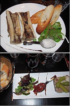 Photo restaurant paris Le Bistrot du Vin Qui Danse ! - Os à moelle et Tranche de Terrine de cochon