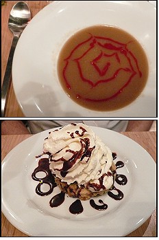 Photo restaurant paris Le Club des 5 - Soupe de fruits et Sabl� de Petit Lu au Nutella