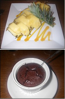 Photo restaurant paris Le Framboisy - Ananas frais et Fondant au chocolat maison