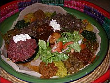 Photo restaurant paris Le Négus - Mélange de plusieurs plats Ethiopien