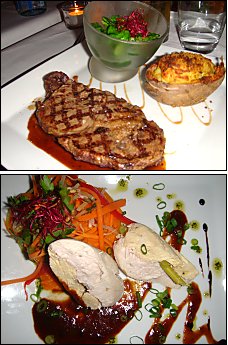Photo restaurant paris Le Sens - Filet de poulet fermier et Entrec�te simmental