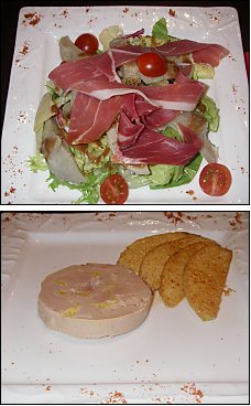 Photo restaurant paris Le Village du 17�me - Fonds d'artichaut sur jambon de Bayonne et Foie gras de canard