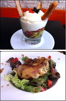 Photo restaurant paris Le 3 C  - Trio printanier et Croustillant tomates-mozzarella