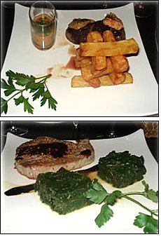 Photo restaurant paris Le Bizen - Le filet de boeuf façon Rossini et<br>le Thon aigre douce et sa tombée d'épinards