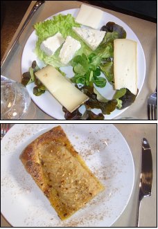 Photo restaurant paris Les Magiciens - Assiette de fromages et Tarte aux poires
