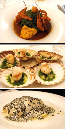 Photo restaurant paris Maxan - Quenelles de brochet, Coquilles Saint-Jacques justes dorées et dos de cabillaud au caviar.