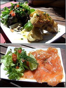 Photo restaurant paris LMV Les M�res Veilleuses - Croustillant de ch�vre et Gravlax de saumon