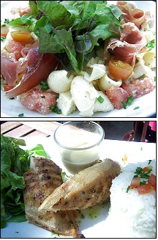 Photo restaurant paris LMV Les M�res Veilleuses - Poulet grill� � la citronnelle et Salade de p�tes et jambon serrano