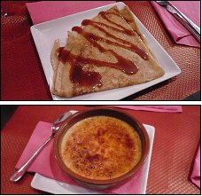 Photo restaurant paris Le Moli�re - Cr�me brul�e et Cr�pe caramel-beurre sal�