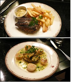 Photo restaurant paris Auberge Du Mouton Blanc - Filet de boeuf et Noix de Saint Jacques