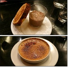 Photo restaurant paris Auberge Du Mouton Blanc - Cr�me br�l�e et Mousse au chocolat
