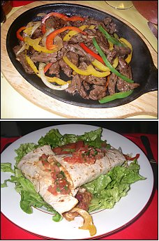 Photo restaurant paris Paradis Latino - Fajitas au boeuf  et Bourritos � la volaille�