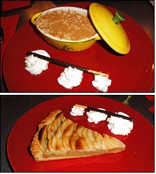 Photo restaurant paris Le Paristars - Panna cotta cannelle et Tarte aux pommes bio