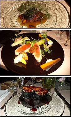 Photo restaurant paris Qui Plume la Lune - Shitak� gratin�, Tataki de saumon et Sushi de Foie gras 