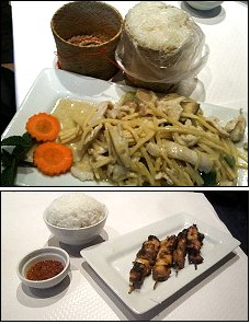 Photo restaurant paris Le Royal Thaï - Poulet au curry vert-coco et Brochettes de poulet