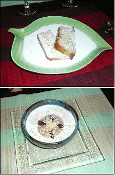 Photo restaurant paris Sourire d'Asie - Gâteau banane crème coco et Riz gluant au taro