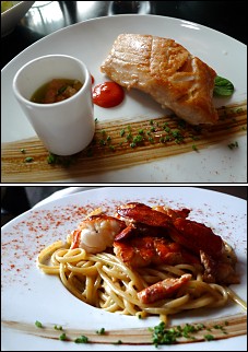 Photo restaurant paris Le Speakeasy - Coeur de saumon bio et Linguini au Homard