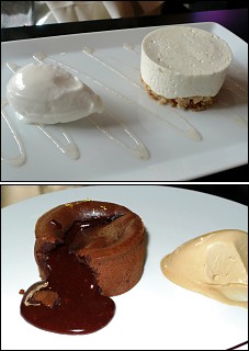Photo restaurant paris Le Speakeasy - Cheese cake et coulant au chocolat