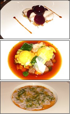 Photo restaurant paris Taillevent - Les 3 entr�es de notre menu d�jeuner