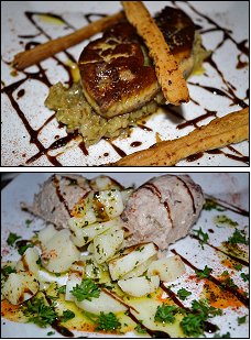 Photo restaurant paris La Taverne du Croissant - Foie gras poêlé et Terrine de lapin