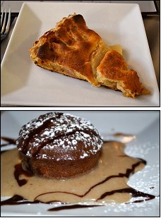 Photo restaurant paris La Taverne du Croissant - Tarte aux poires maison et Moelleux aux châtaignes