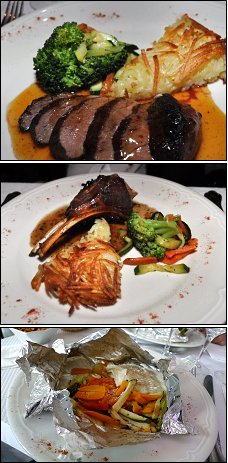Photo restaurant paris La Tentation des Gourmets - Magret de canard au cidre et Jambonnette d'agneau