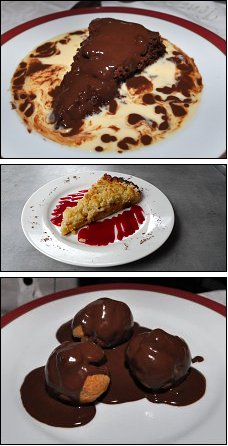 Photo restaurant paris La Tentation des Gourmets - Fondant au chocolat et profiterolles