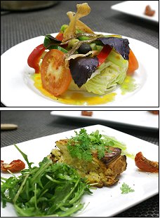 Photo restaurant paris Un jour Un chef - Salade grecque et Tourte aux poireaux et lardons