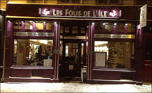 Panoramique du restaurant Les Fous de l'Ile à Paris