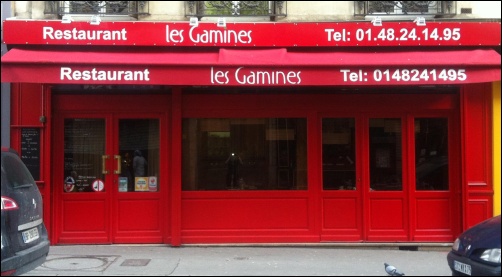 Panoramique du restaurant Les Gamines à Paris