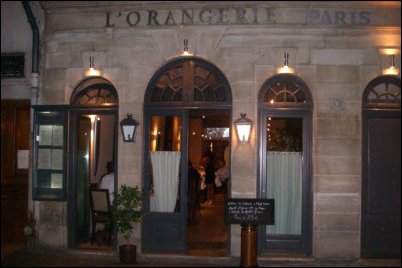 Panoramique du restaurant L'Orangerie à Paris