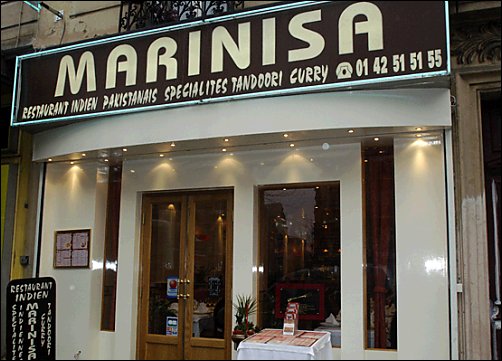 Panoramique du restaurant Marinisa à Paris