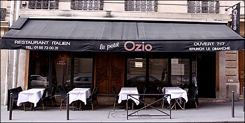 Panoramique du restaurant Ozio à Paris