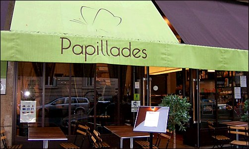 Panoramique du restaurant Papillades à Paris