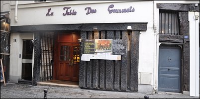 Panoramique du restaurant La Table des Gourmets à Paris