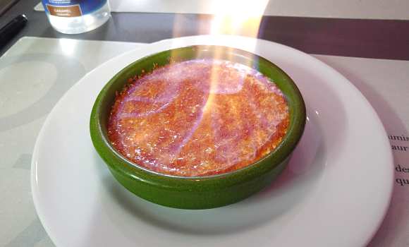 Restaurant Cook & Lab - Crème brulée spectacle