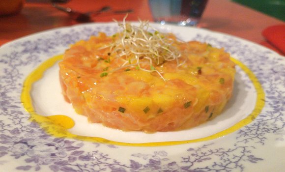 Restaurant Le Costaud des Batignolles - Tartare de saumon et mangue