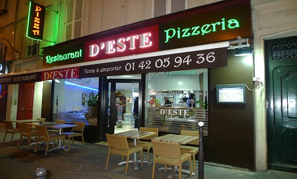 Restaurant Pizza d'Este - Façade du restaurant italien Pizza d'Este