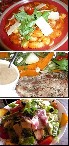 Photo restaurant paris L'Abribus - Gnocchi pomodoro, Côte de Porc sauce au poivre et Salade d'été