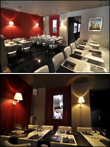 Photo restaurant paris Alice Pizza Dancourt - Couleur sobre et fenêtre sur cuisine