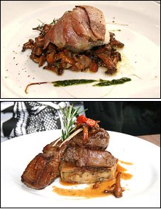 Photo restaurant paris C'est mon plaisir... - Rôti de Lotte au lonzo et Carré d’agneau