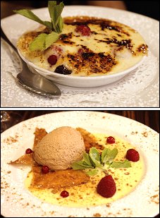 Photo restaurant paris Casa del Fox - Gratin de fruits et Terrine de caramel<br>au beurre salé