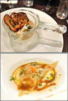 Photo restaurant paris Le Cotte Rôti - Oeuf cocotte et Crème chaude de Topinambours et sa raviole