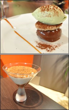 Photo restaurant paris Le Cotte Rôti - Noisette, ganache et pistache et Riz au lait crémeux