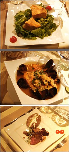 Photo restaurant paris L'Escapade Mère Grand - Camenbert frit, Waterzoi de poisson et viande charolaise
