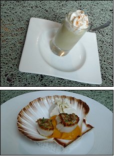 Photo restaurant paris Le Grand Mericourt - Velouté de lentilles et Poêlée de St Jacques